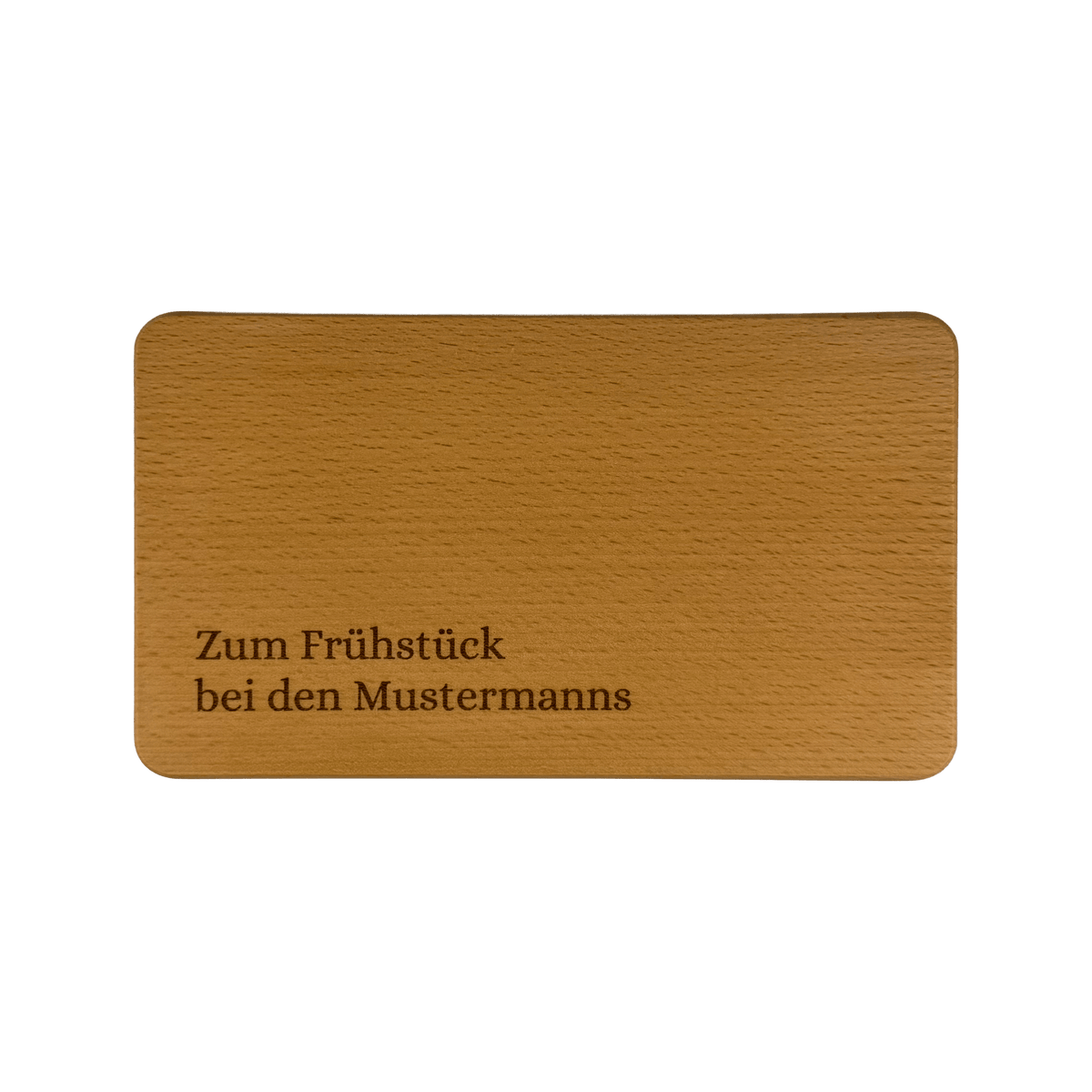 Frühstücksbrettchen mit Wunschtext graviert