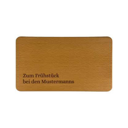 Frühstücksbrettchen mit Wunschtext graviert