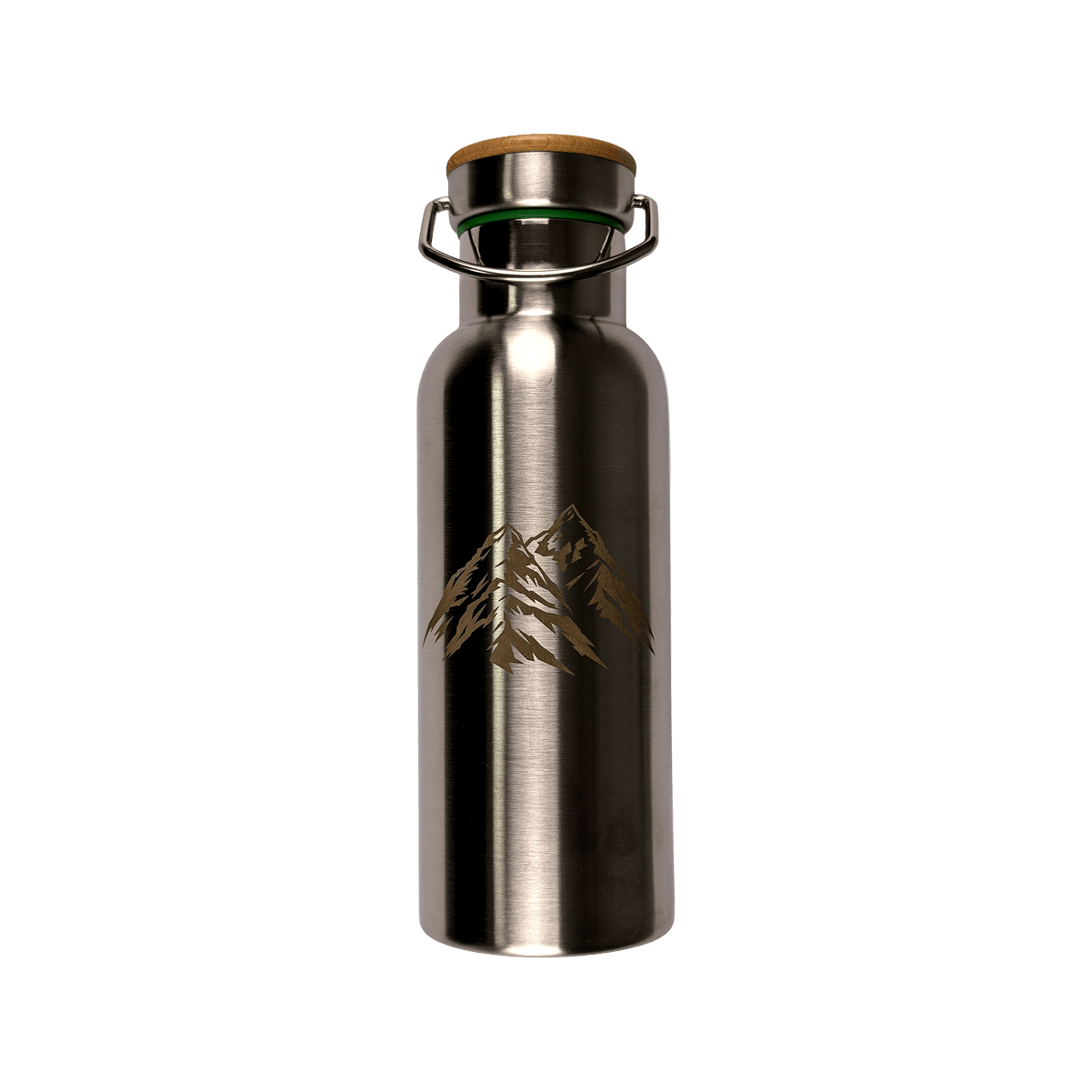 Trinkflasche mit Namen und Wandermotiv graviert