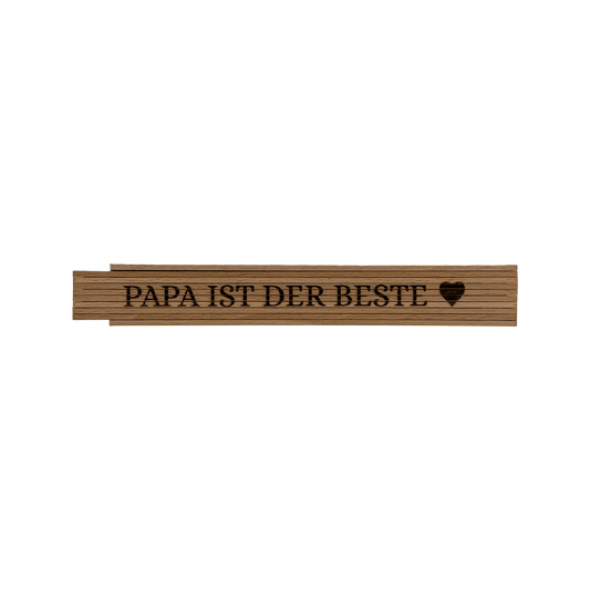 Zollstock mit Wunschtext graviert